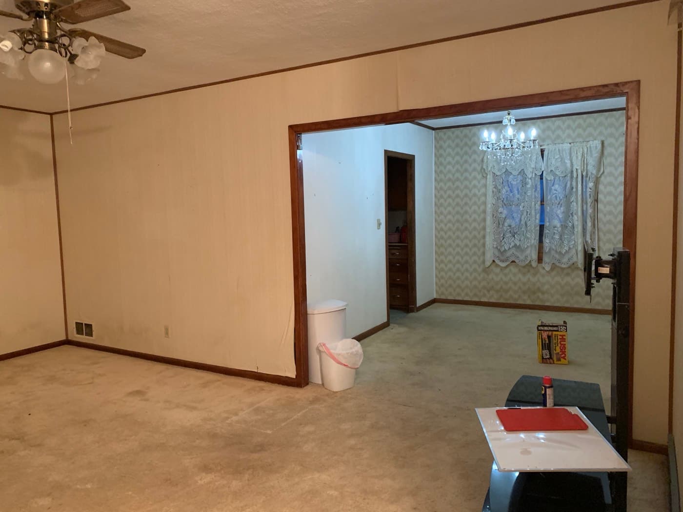 Living room before — Acorn Properties renovation