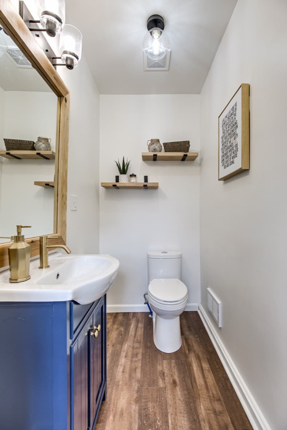 Half bath after — Acorn Properties renovation