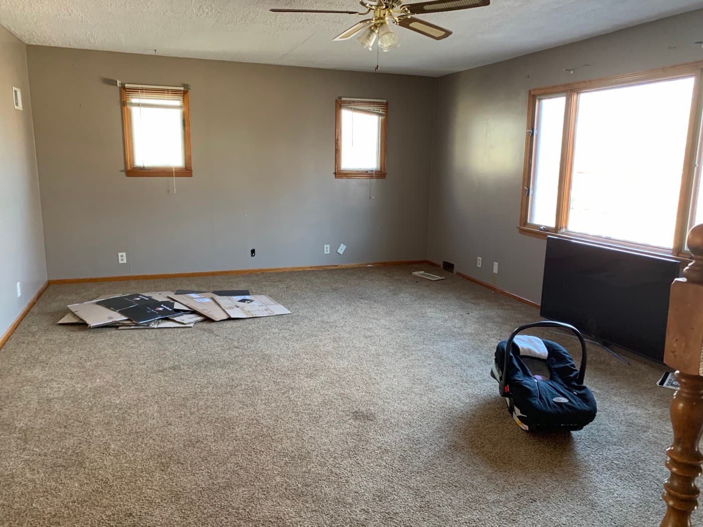 Living room before — Acorn Properties renovation